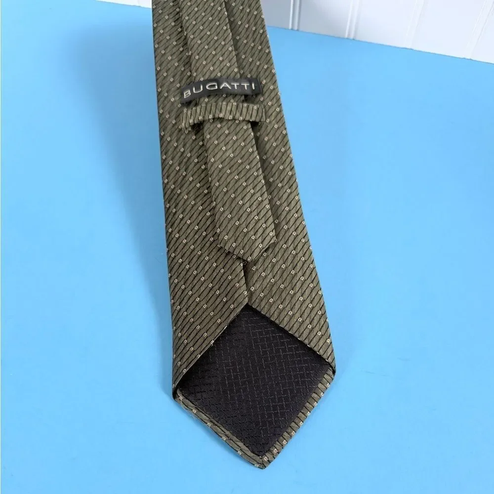 Bugatti Brown Textured Silk Tie
